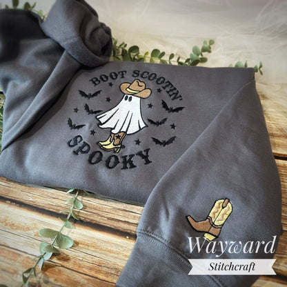 Boot Scootin' Spooky Embroidered Sweatshirt