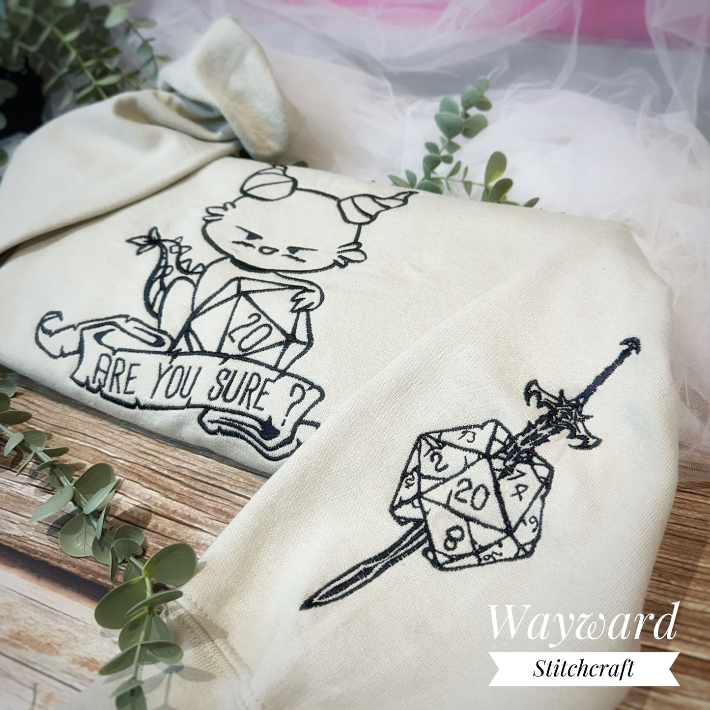 Are You Sure, Gamer Dragon Embroidered Sweatshirt