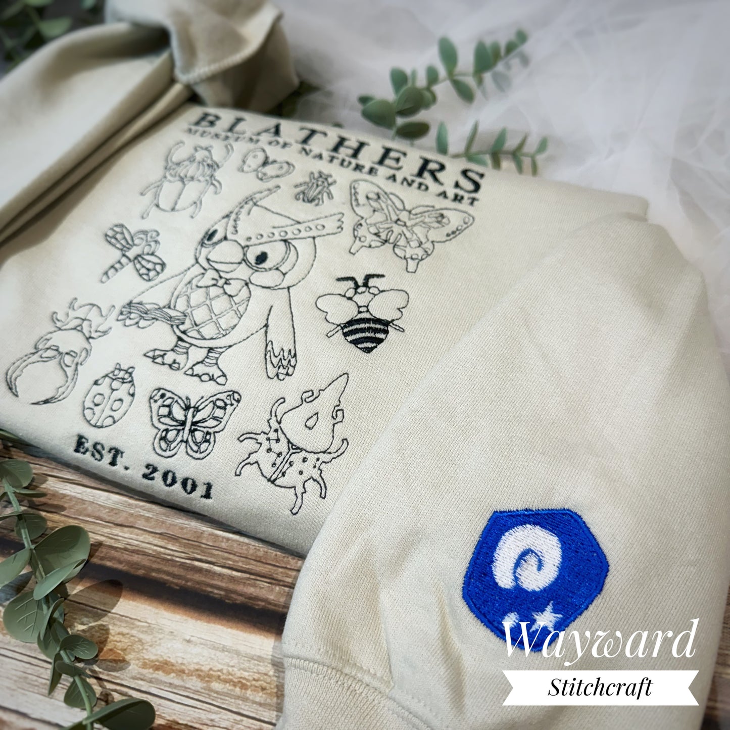 Owl Fossil Museum Embroidered Sweatshirt