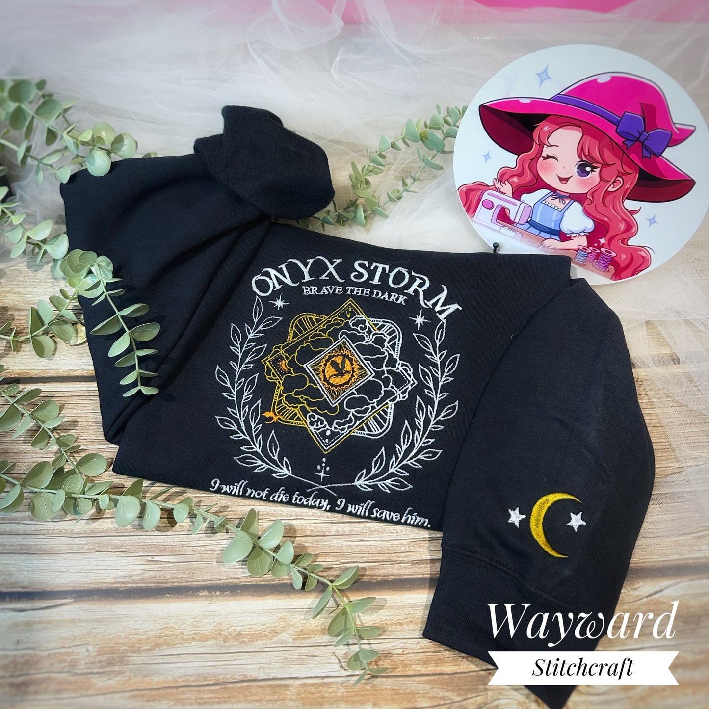 Onyx Storm Bookish Embroidered Sweatshirt