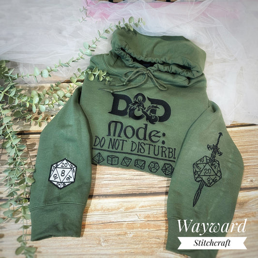 D&D Gamer Inspired Embroidered Hoodie