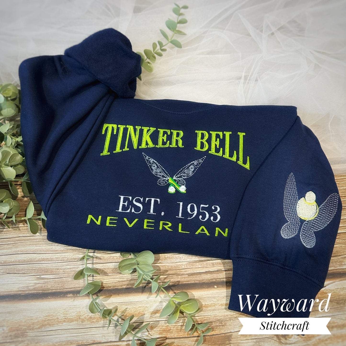 Tinkerbelle Inspired Embroidered Sweatshirt