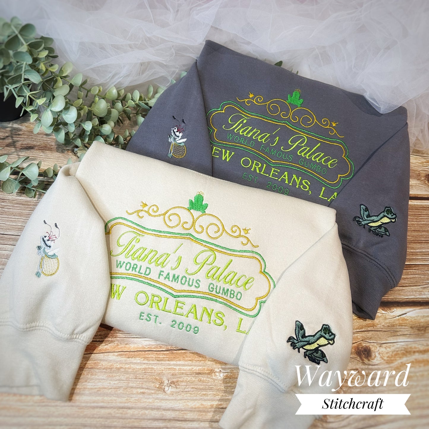 Tiana's Place Embroidered Sweatshirt