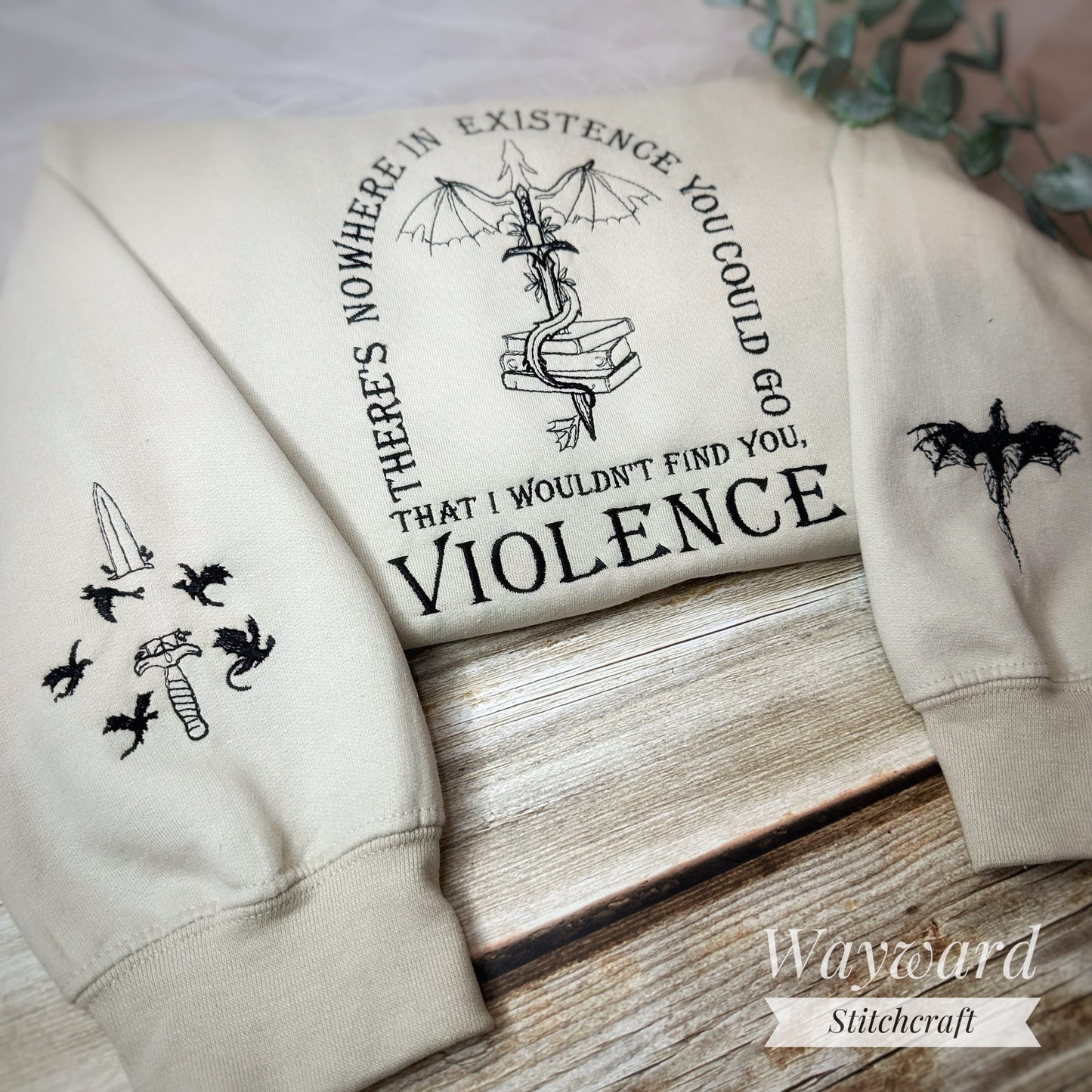 Violence Romantasy Embroidered Sweatshirt