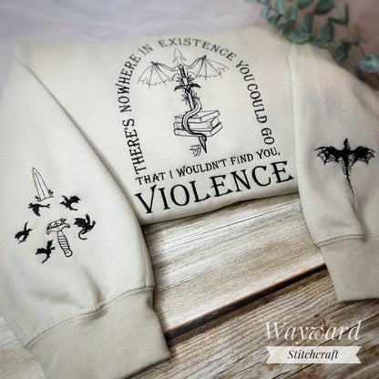 Violence Romantasy Embroidered Sweatshirt
