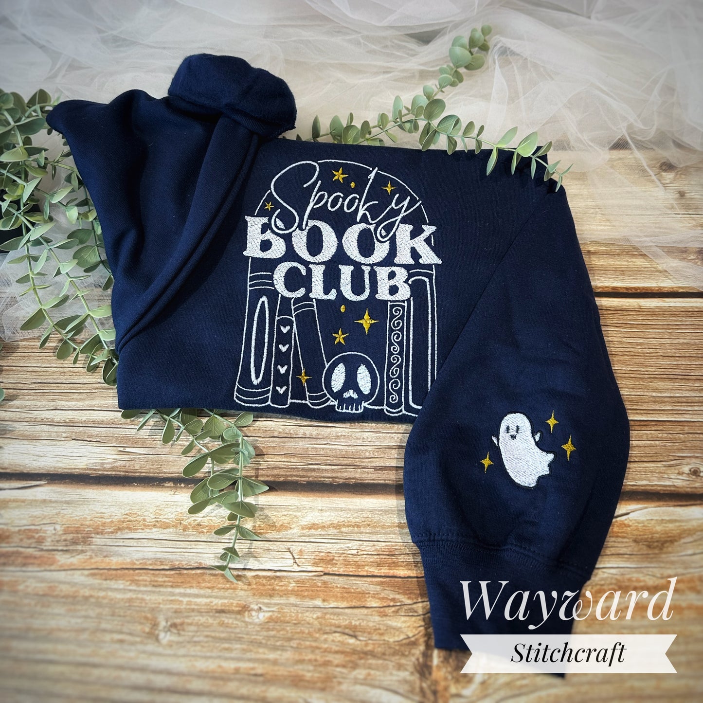 Spooky Book Club Embroidered Sweatshirt