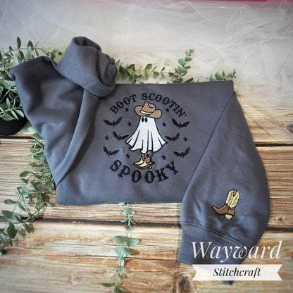 Boot Scootin' Spooky Embroidered Sweatshirt