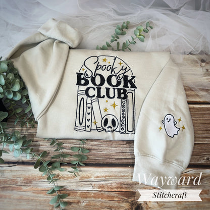 Spooky Book Club Embroidered Sweatshirt