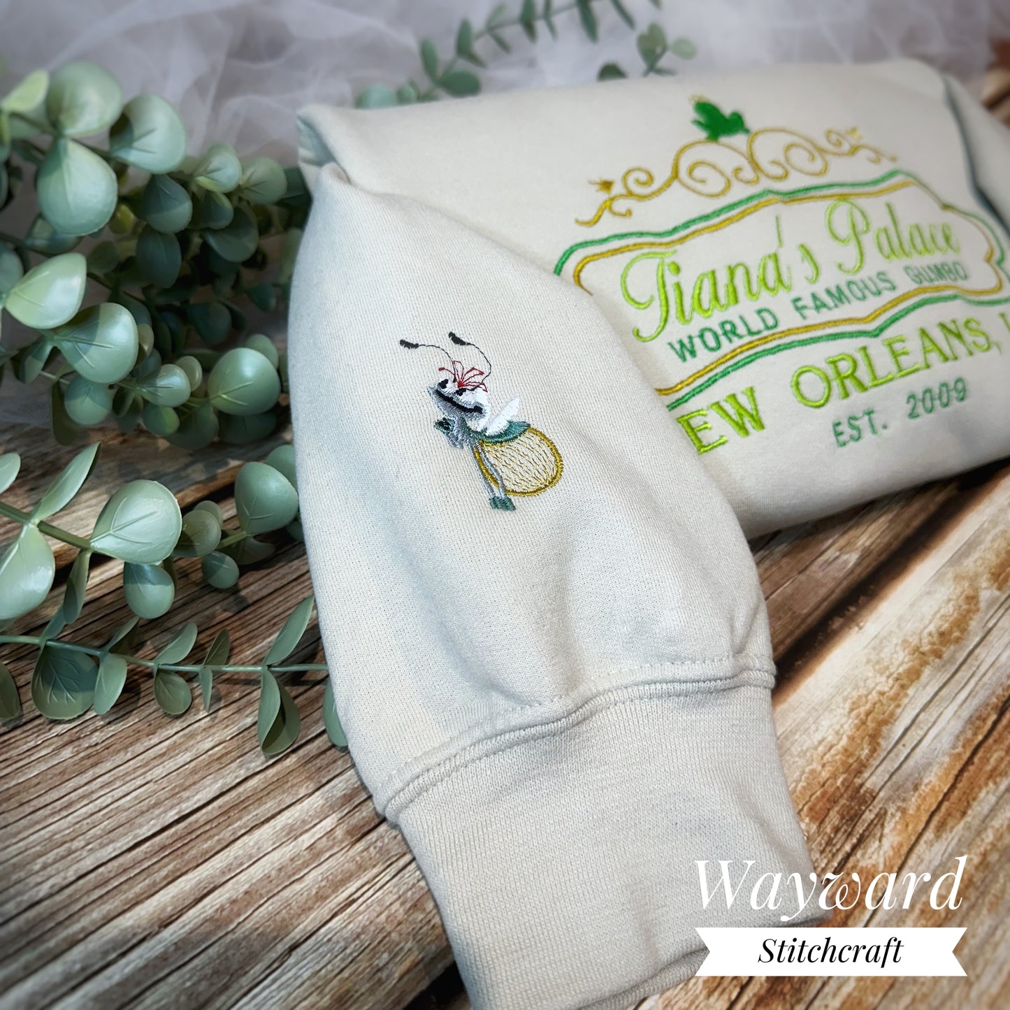 Tiana's Place Embroidered Sweatshirt