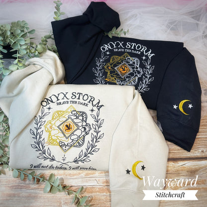 Onyx Storm Bookish Embroidered Sweatshirt