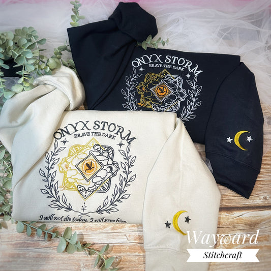 Onyx Storm Bookish Embroidered Sweatshirt