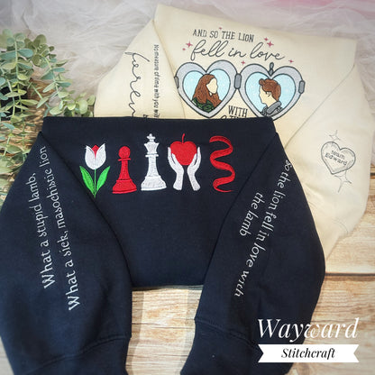 Twilight Book Cover Inspired Embroidered Sweatshirt
