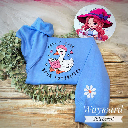 Book Boyfriend Goose Embroidered Sweatshirt