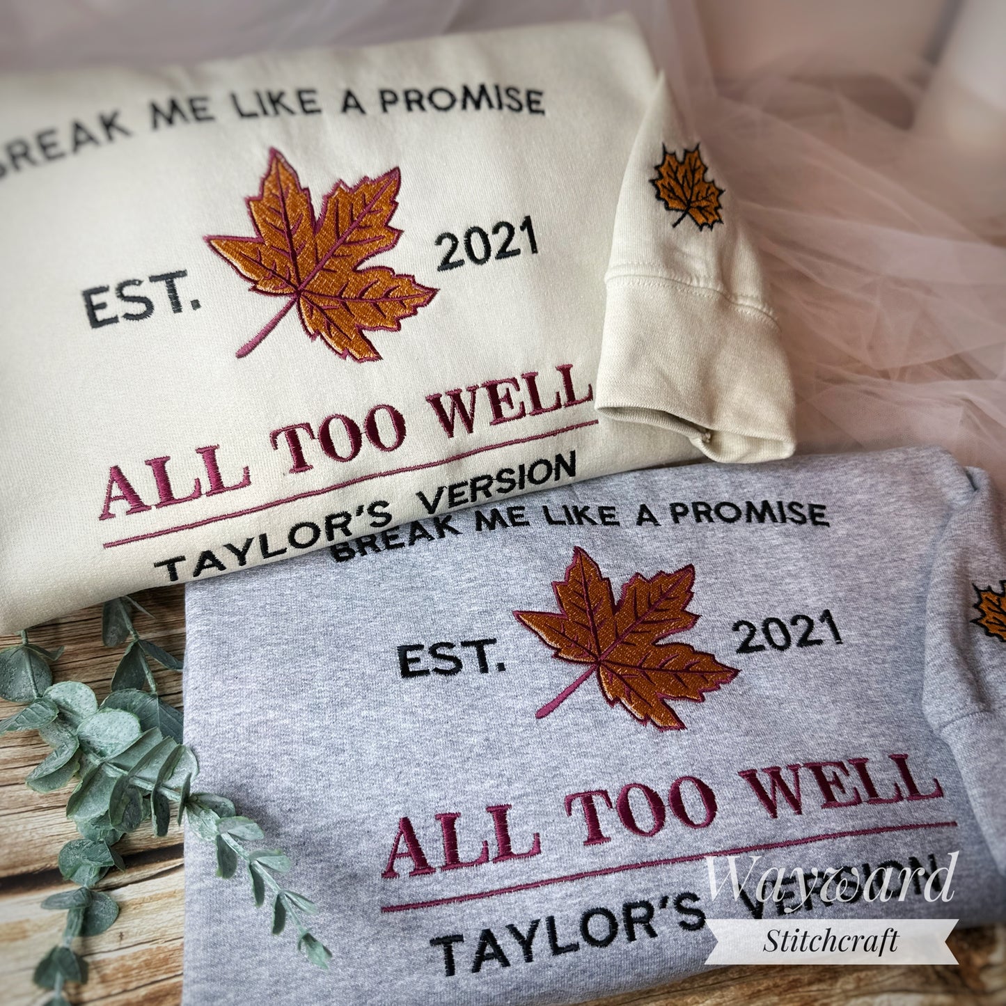 All Too Well Lyrics Embroidered Sweatshirt