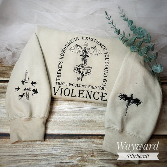 Violence Romantasy Embroidered Sweatshirt