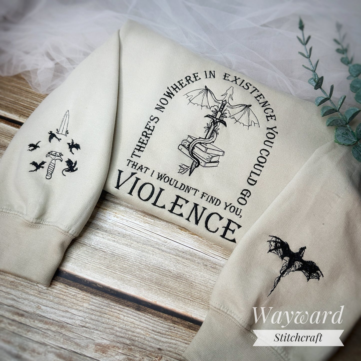 Violence Romantasy Embroidered Sweatshirt
