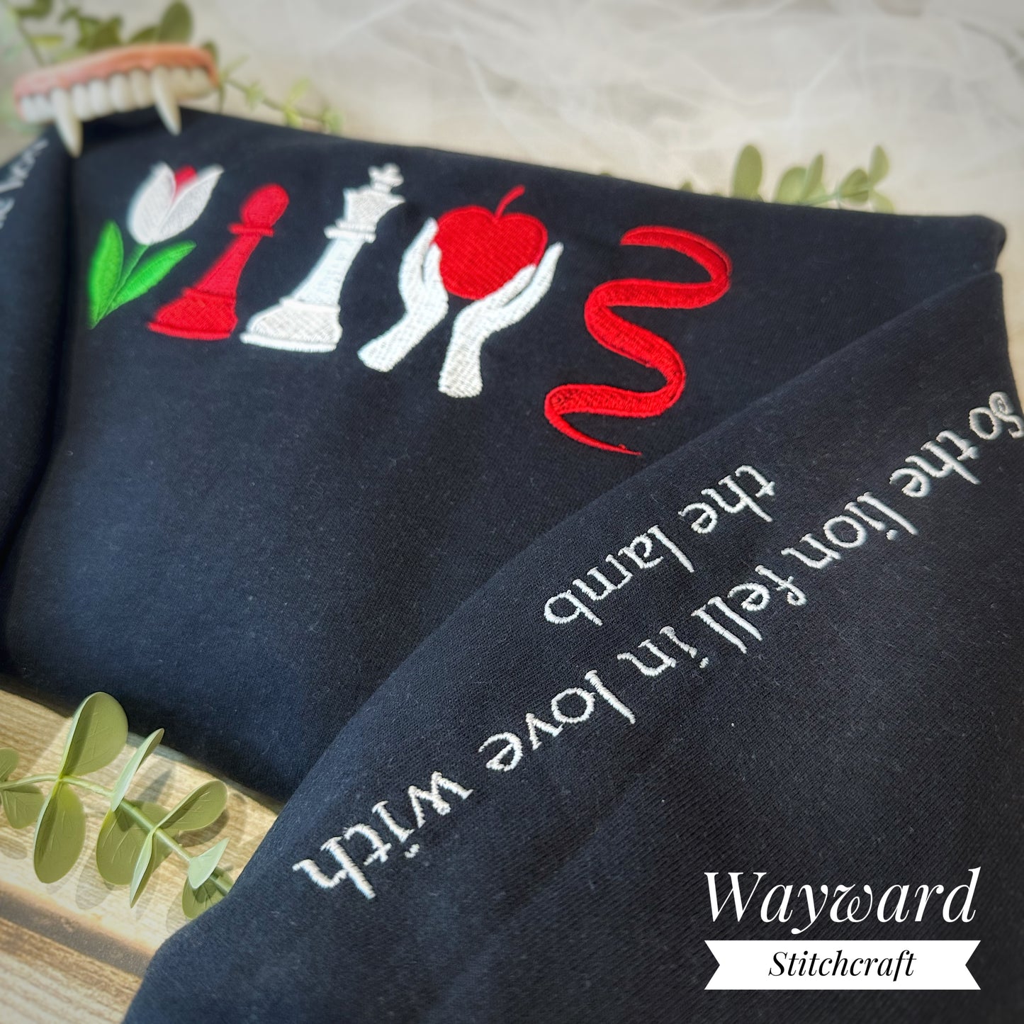 Twilight Book Cover Inspired Embroidered Sweatshirt