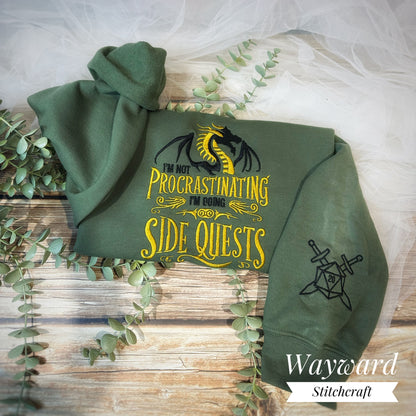 Side Quest Dragon Embroidered Sweatshirt