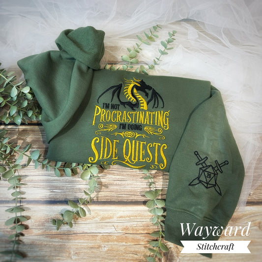 Side Quest Dragon Embroidered Sweatshirt
