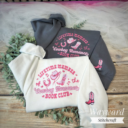 Cowboy Romance Book Club Embroidered Sweatshirt
