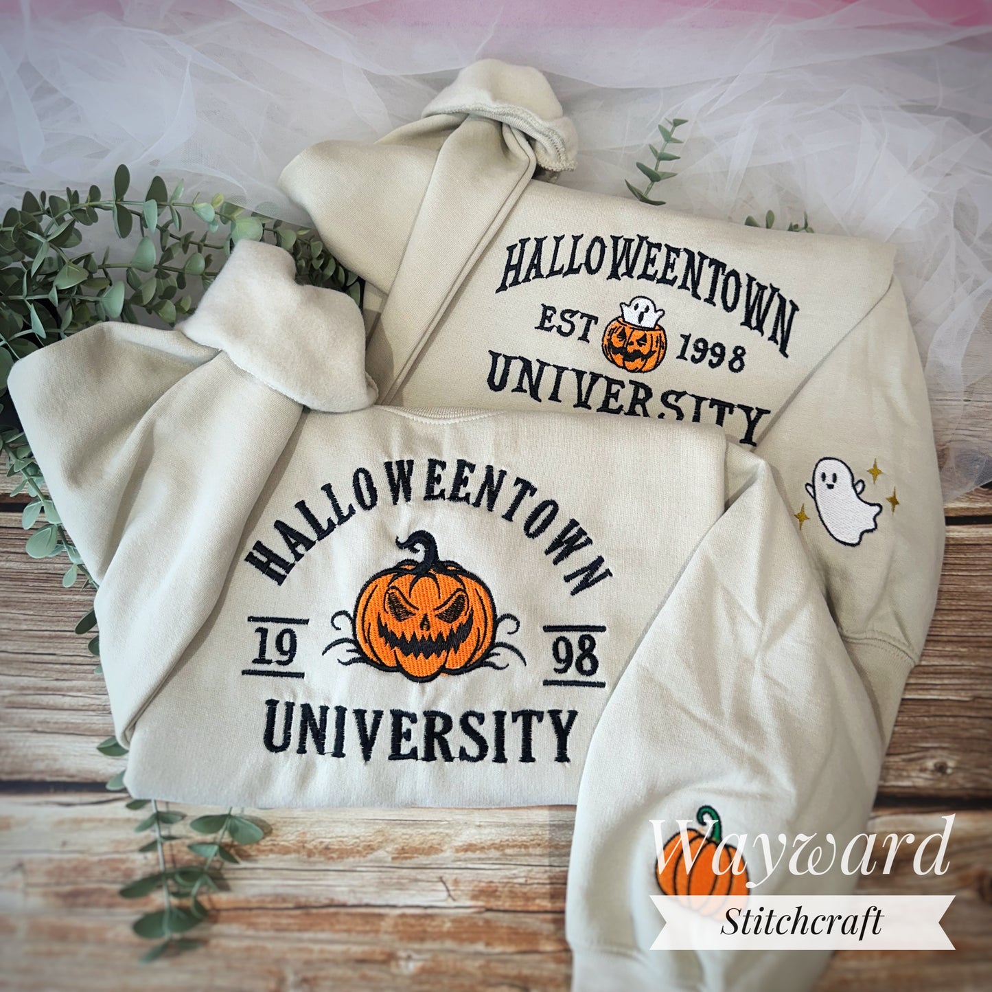 Halloween Town University Pumpkin Embroidered Sweatshirt