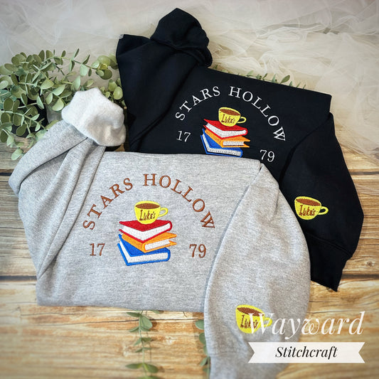 Stars Hollow Books Embroidered Sweatshirt
