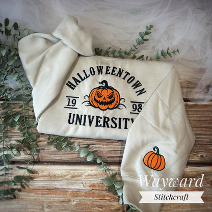 Halloween Town University Pumpkin Embroidered Sweatshirt