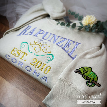 Rapunzel Inspired Embroidered Sweatshirt