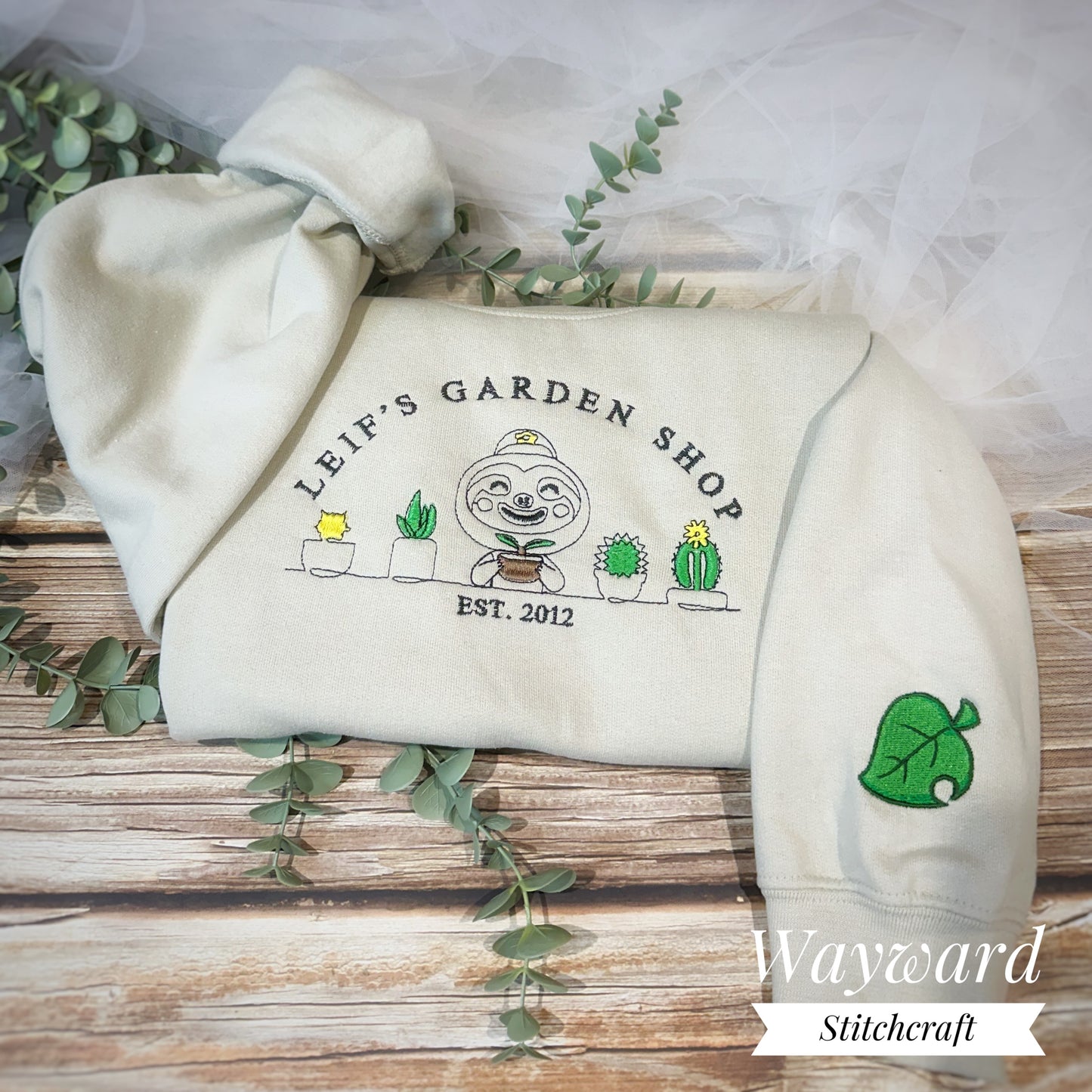 Leif's Garden Shop Inspired Embroidered Sweatshirt