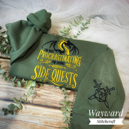 Side Quest Dragon Embroidered Sweatshirt