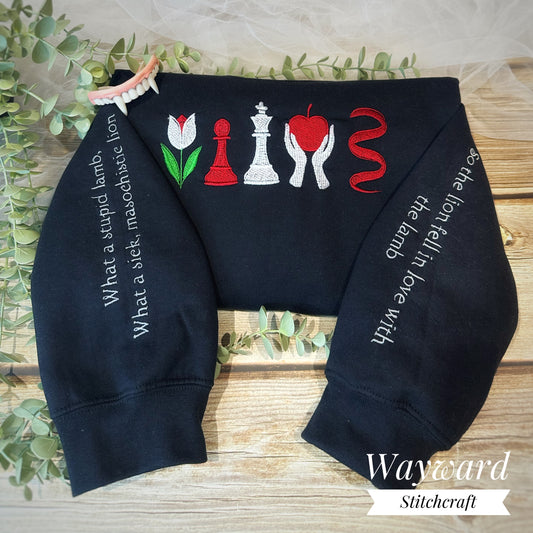 Twilight Book Cover Inspired Embroidered Sweatshirt