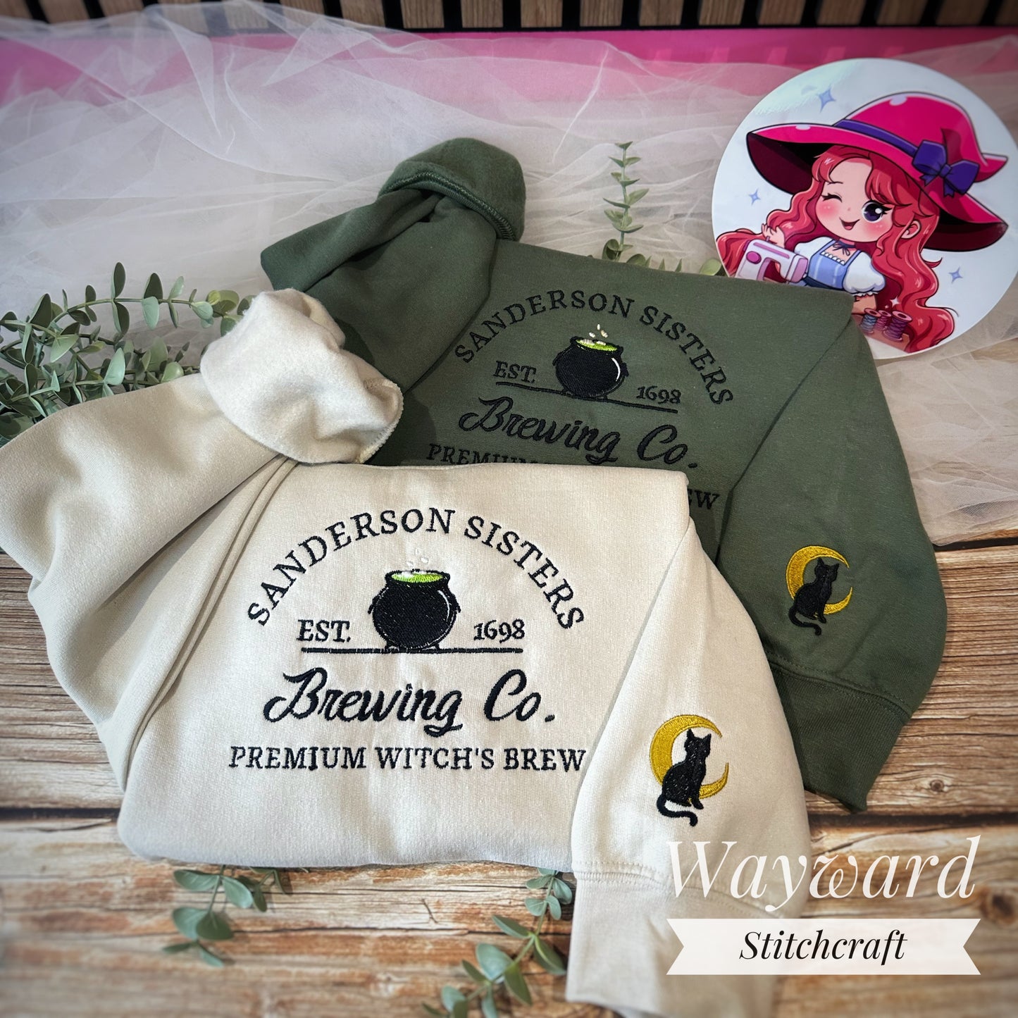 Sanderson Sisters Embroidered Sweatshirt