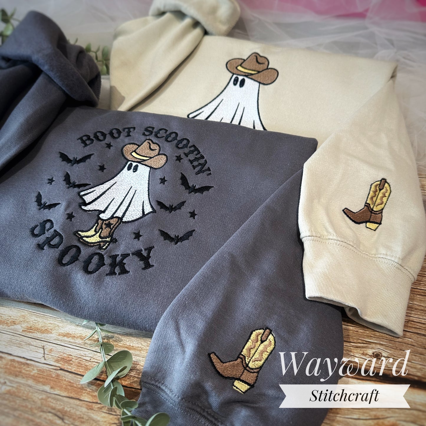 Boot Scootin' Spooky Embroidered Sweatshirt