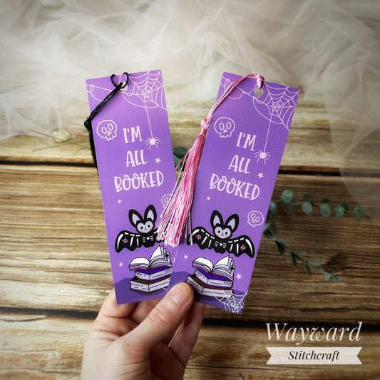 Spooky Skull Bat Bookmark