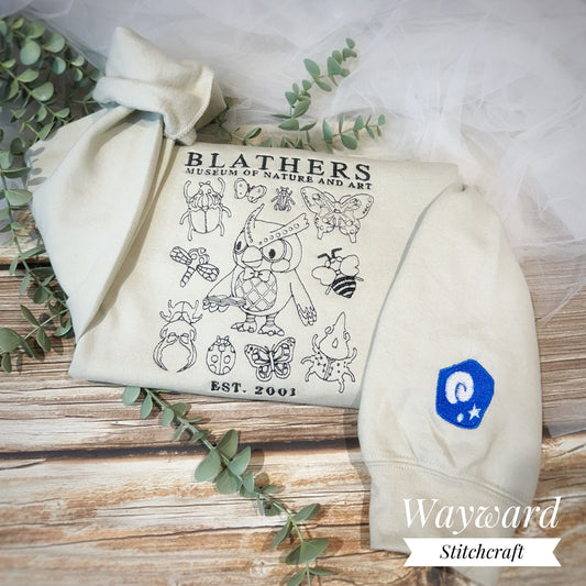 Owl Fossil Museum Embroidered Sweatshirt